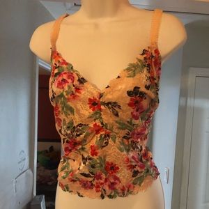 Torrid pink lace floral bralette